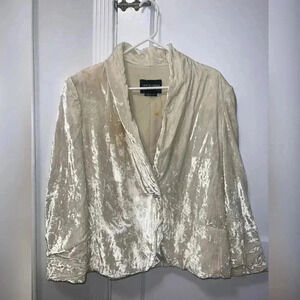 Giorgio Armani Silk White Velvet Blazer Jacket NEW